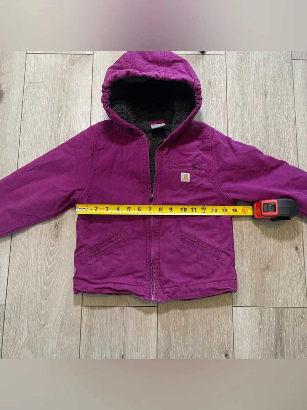 Carhartt Kids Plum Sherpa-Lined‎ Sierra Jacket Girls Workwear Gorpcore Coat 4-5